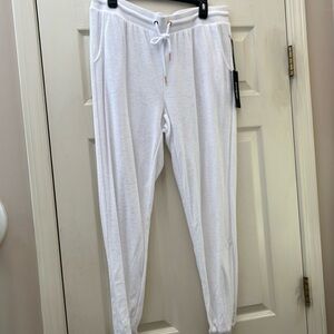 NWT, white joggers.